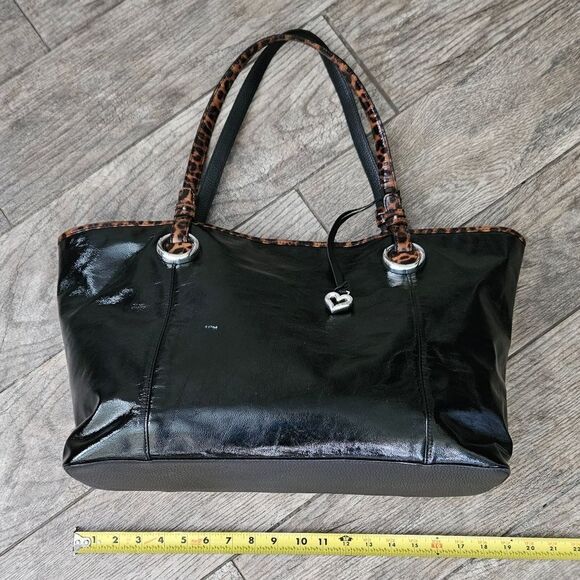 Brighton Patent Leather Leopard Print Tote Bag - Picture 5 of 16